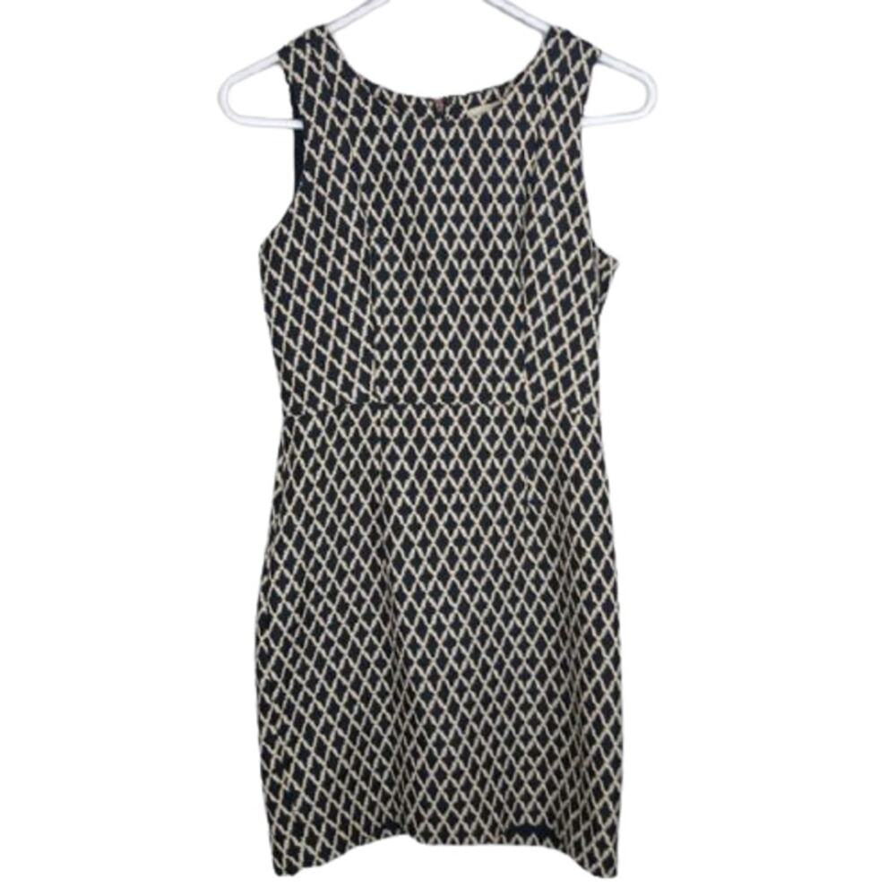 Banana Republic Diamond Print Sheath Dress Sz 0